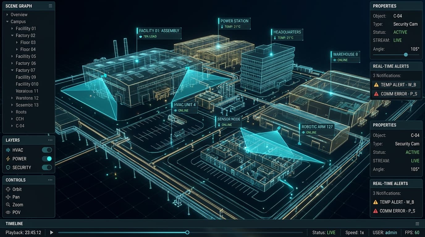 Zaylix 3D Digital Twin WebGL Model